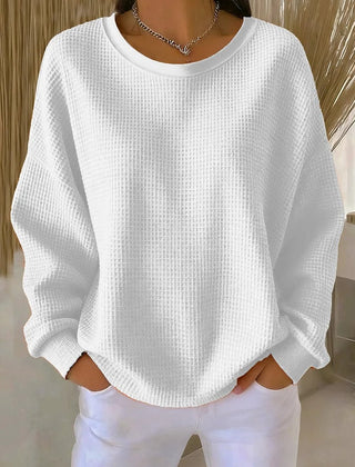 Pink knit sweater for women by Christine Brewer, featuring a cozy, textured knit design and a classic fit.
