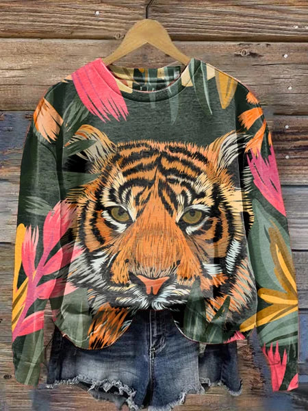 Christine Brewer Eliza graphic sweater for women, stylish knit with colorful pattern and ribbed cuffs on a cozy sweater.