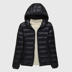 Christine Brewer Lily ultra-light quilted jacket in soft fabric, featuring a sleek design and subtle quilting details.