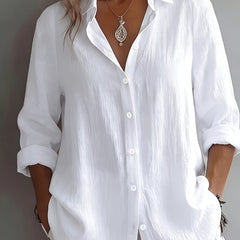 Christine Brewer Mia women's button-up shirt, stylish tops with a classic collar and long sleeves, in soft fabric.