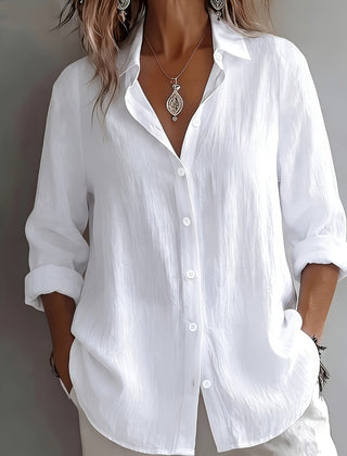 Christine Brewer Mia women's button-up shirt, stylish tops with a classic collar and long sleeves, in soft fabric.