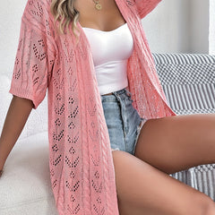 Emma knit cardigan for women by Christine Brewer, featuring a cozy, stylish top with a button-up front and long sleeves.