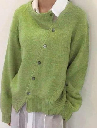 Lucy cozy sweater by Christine Brewer, soft knit fabric, versatile design in neutral color, shown on a model.