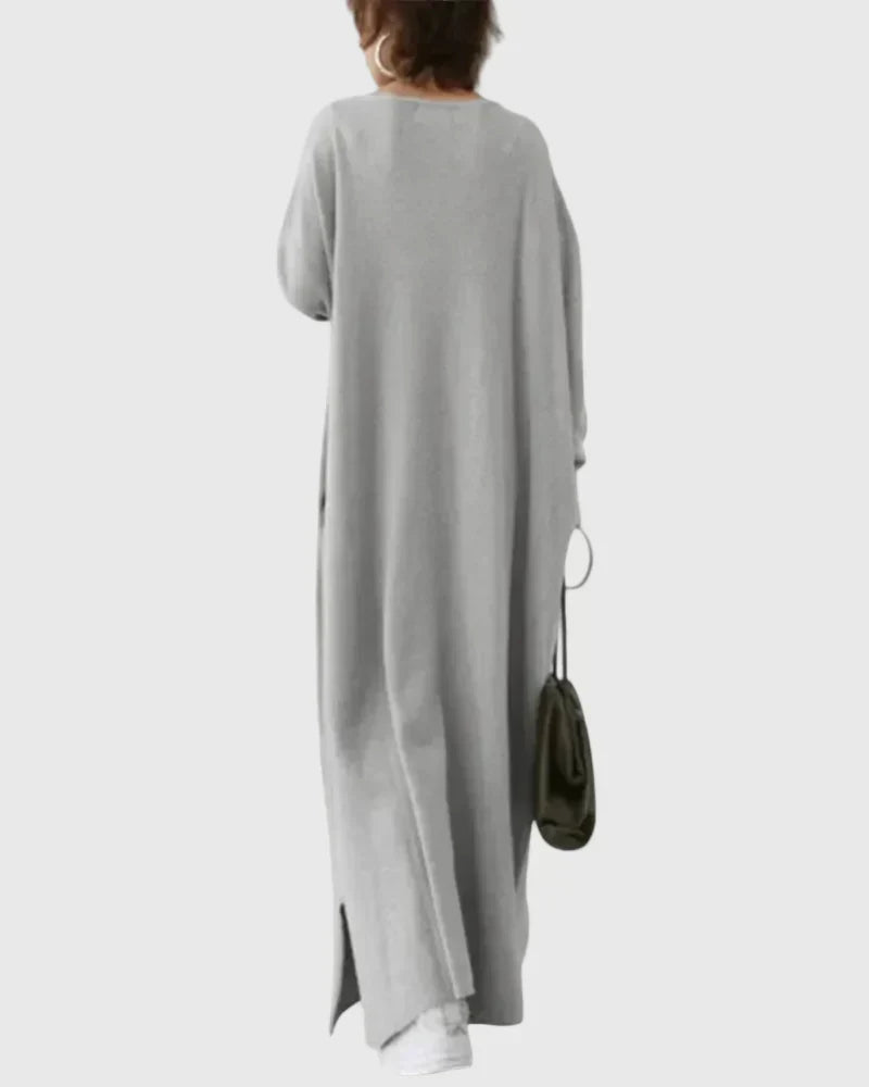 Gryelle | Maxi Dress Women Minimalist Relaxed Fit Flowy Casual Layering Evening Fall Winter