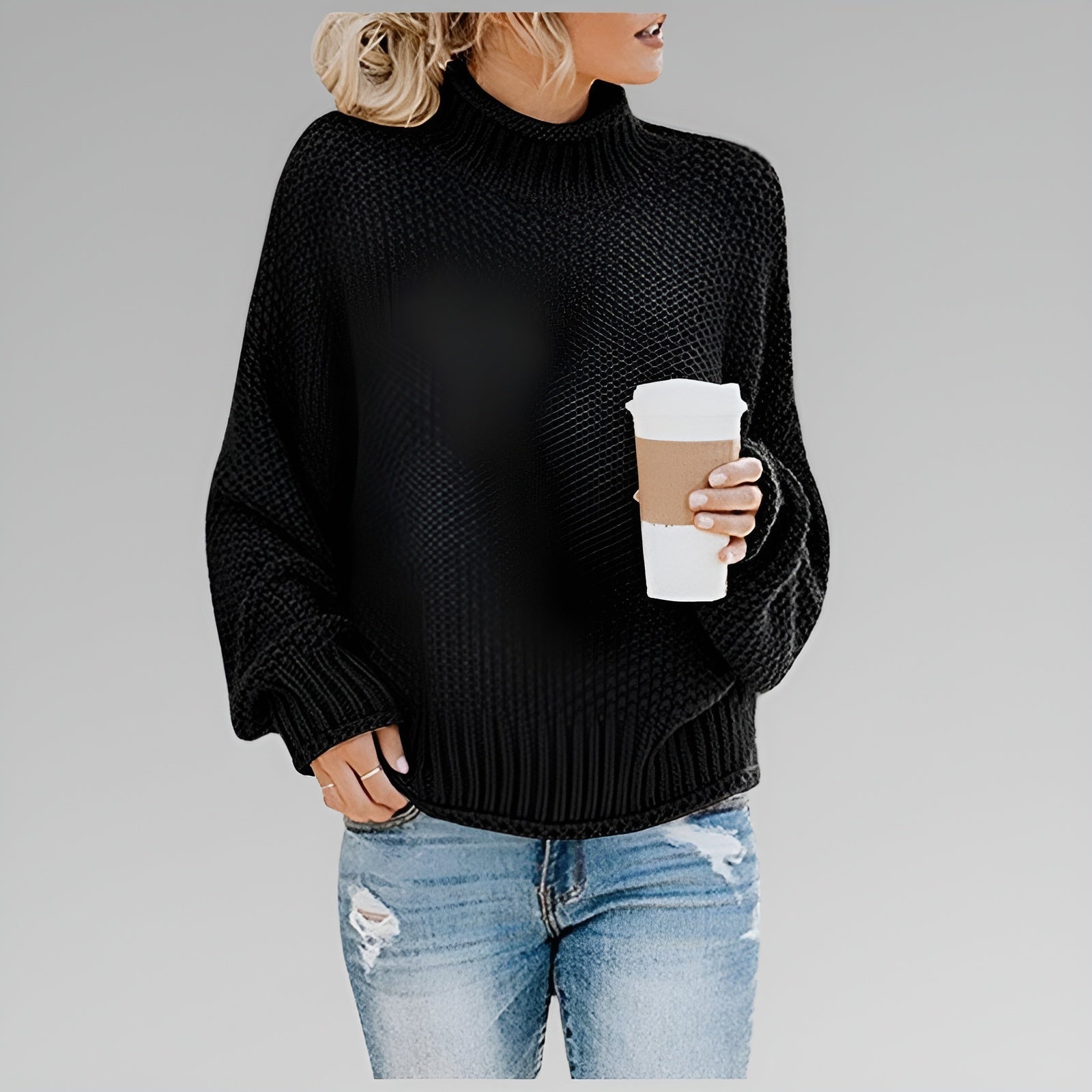 Amy Winifred ribbed orange sweater for women by Christine Brewer, showcasing a close-up of the textured knit fabric.