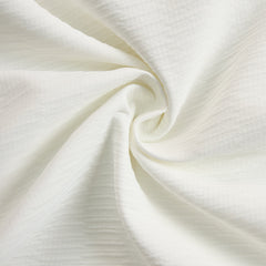 Cream textured lantern sleeve two-piece set for women, featuring stylish pants and a matching top by Christine Brewer.