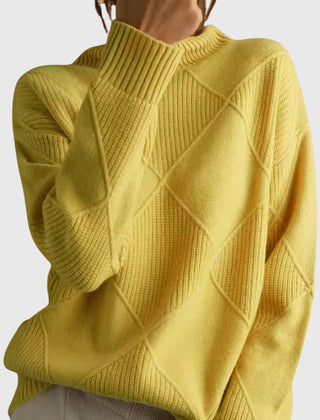 Christine Brewer Laura women's turtleneck sweater in cozy knit fabric, featuring a classic fit and ribbed collar.