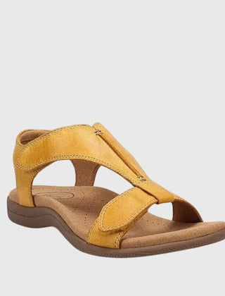 Comfortable orthopedic sandals for women by Christine Brewer, featuring supportive design and cushioned soles.