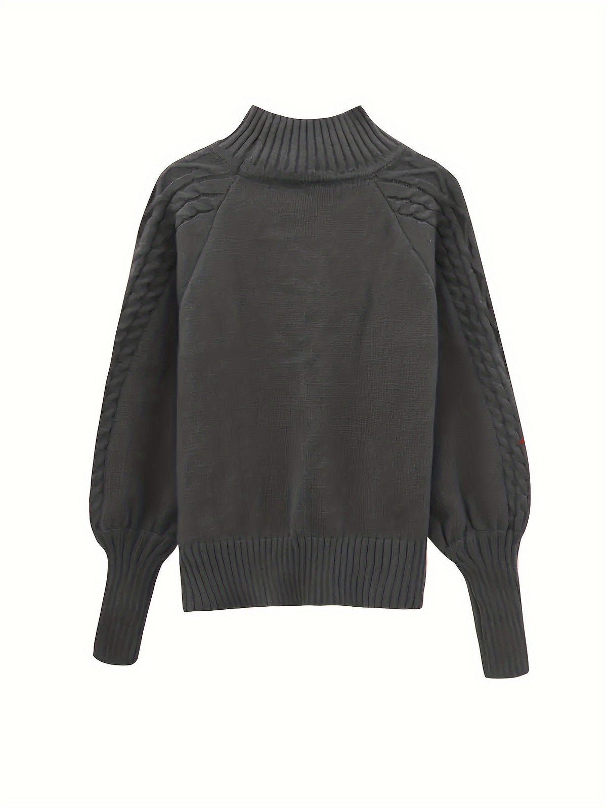Christine Brewer Mila cable knit high neck sweater for women, featuring a cozy, textured design and a stylish high neckline.