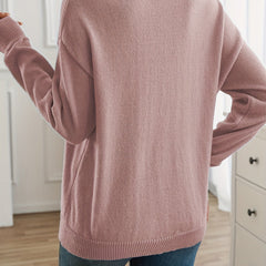 Christine Brewer Mary long sleeve crew neck sweater for women, showing soft knit fabric and relaxed fit.