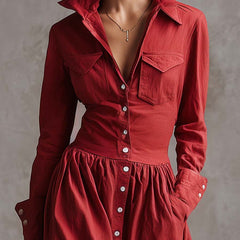 Red linen maxi dress by Christine Brewer, casual dress with flowing fabric and sleeveless design, perfect for summer wear