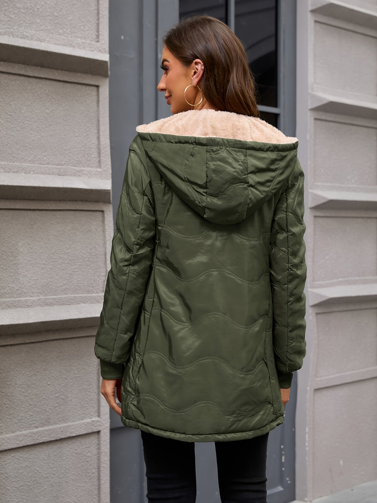Doreen | Sherpa-Lined Quilted Hooded Puffer Jacket for Women