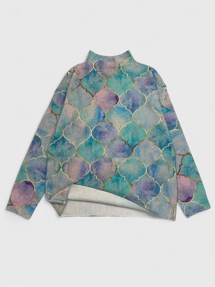 Women’s high neck sweater by Christine Brewer, Lindsey style, featuring a cozy, fitted design in soft knit fabric.