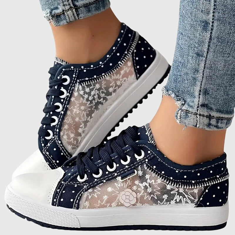 Comfortable Elyana orthopedic sneakers for women by Christine Brewer, showcasing supportive design and casual walking shoe style.