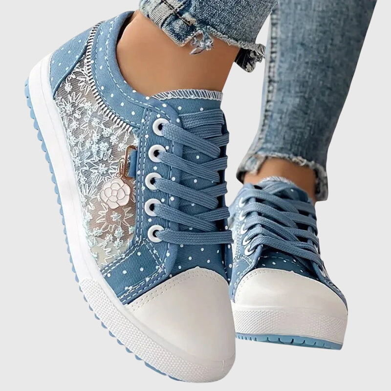 Breathable cushioned orthopedic sneakers for women by Christine Brewer, featuring supportive design and comfortable fit.