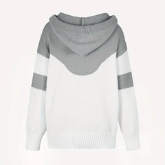 Colorblock Melissa hoodie for women by Christine Brewer, stylish pullover with vibrant color accents and comfortable fit.