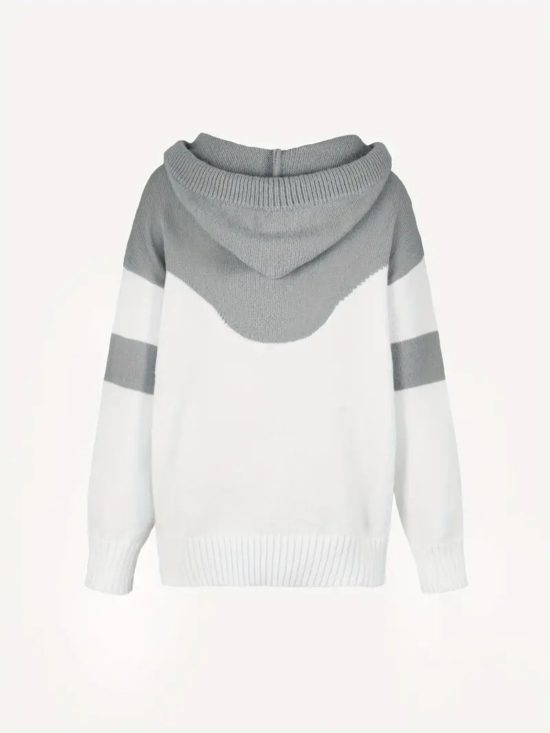 Colorblock Melissa hoodie for women by Christine Brewer, stylish pullover with vibrant color accents and comfortable fit.