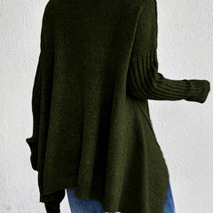 Christine Brewer Bridget high neck women's sweater in cozy knit fabric, featuring a fitted silhouette and ribbed collar.