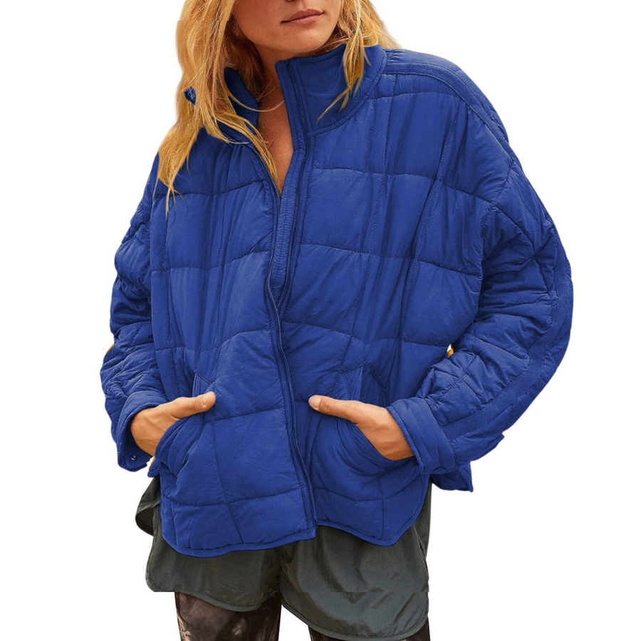 April | Puffer Jacket Puffer Coat Quilted Winter Warm Lightweight Packable Zip Up Padded Insulated
