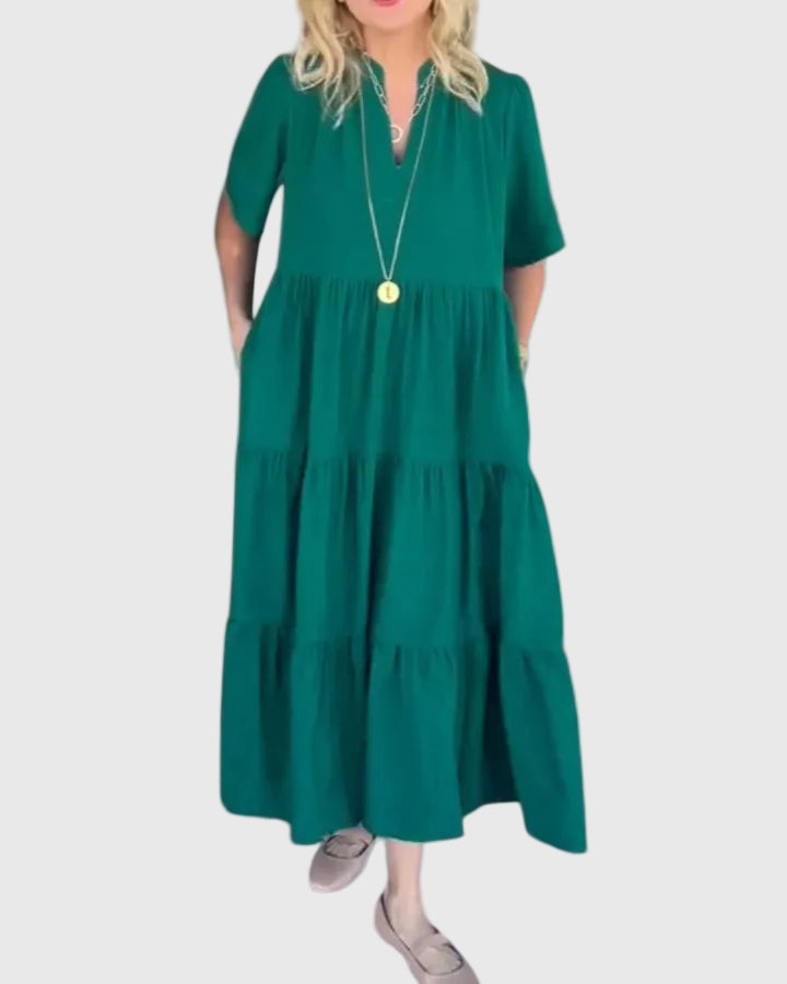 Rebecca | Maxi Dress Women Pockets A-Line Flowy Casual Brunch Party Fall Winter