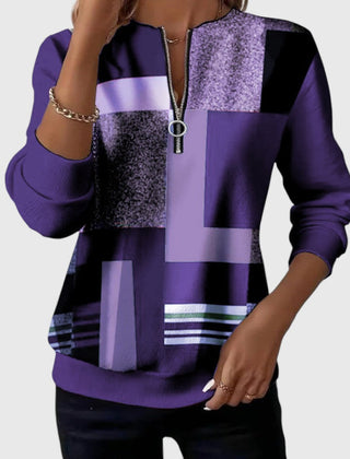 Christine Brewer Patricia women's half-zip sweater, cozy knit with stand collar, in a neutral color, perfect for casual wear.