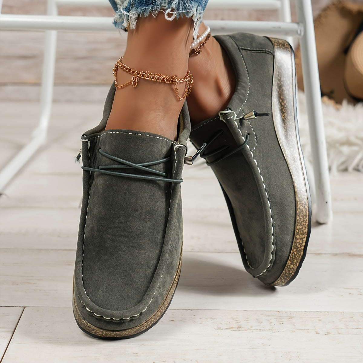 Joyce | Loafer Boots, Women, Loafers, Slip On, Ankle Boots, Cushioned, Round Toe, Flat, Autumn,