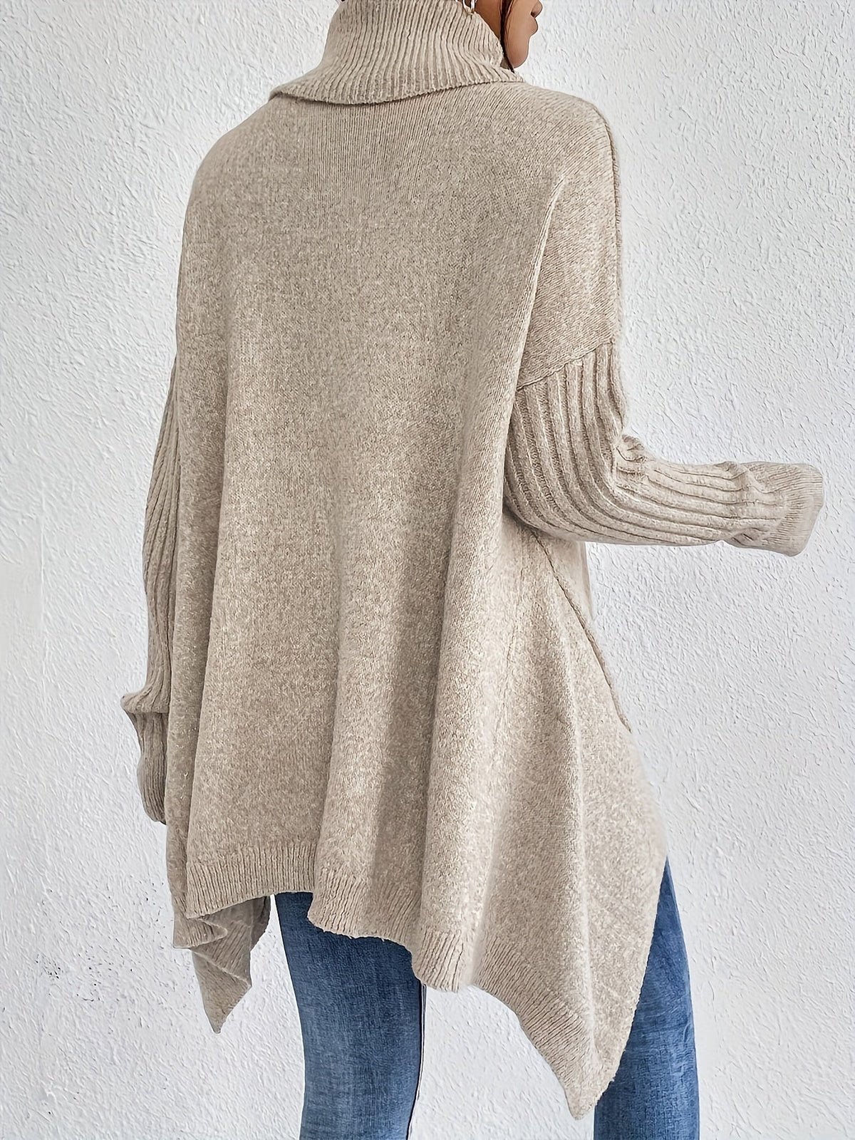 Christine Brewer Bridget high neck women's sweater in soft knit fabric, featuring a cozy high neckline and relaxed fit.