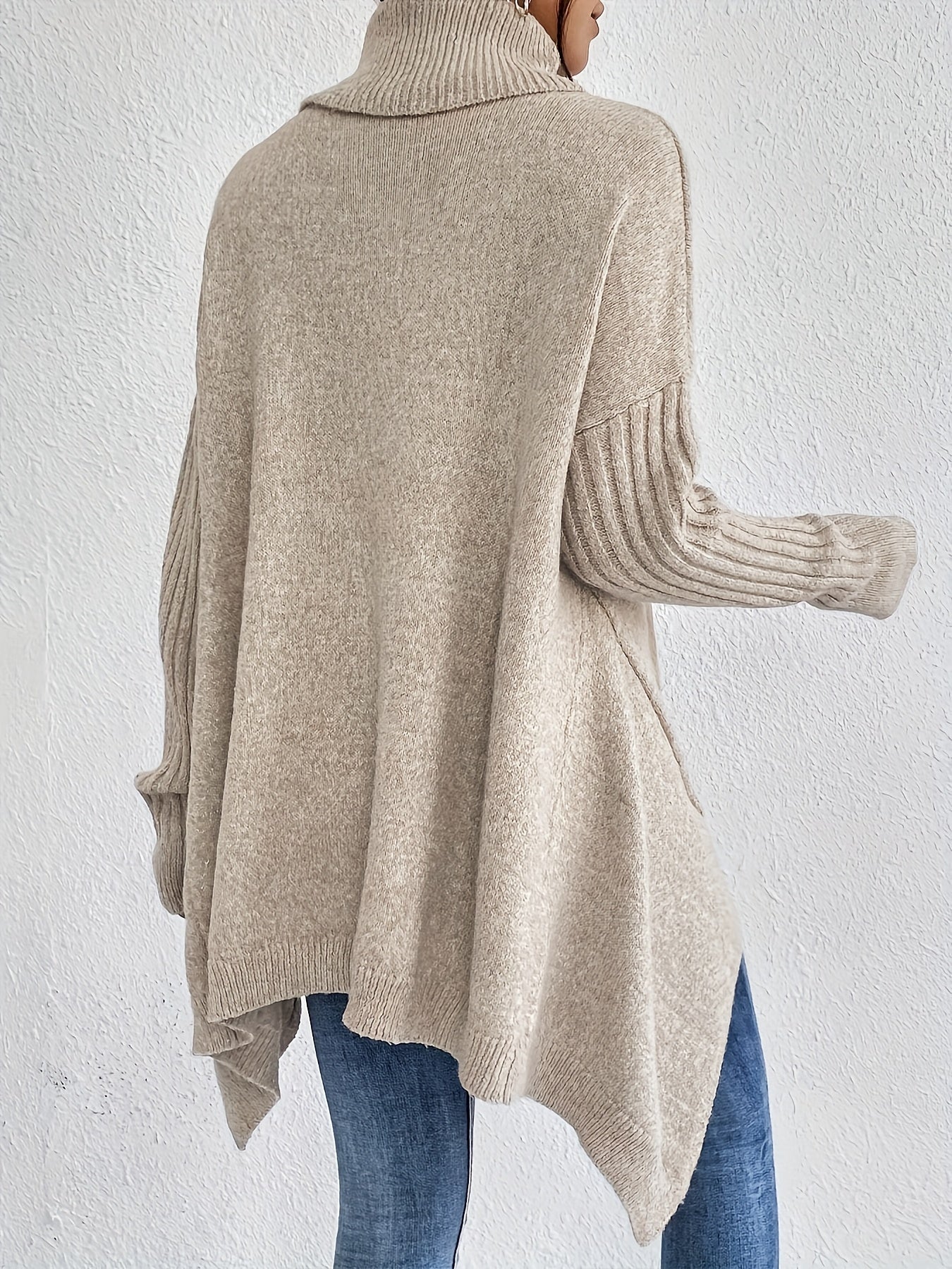 Christine Brewer Bridget high neck women's sweater in soft knit fabric, featuring a cozy high neckline and relaxed fit.