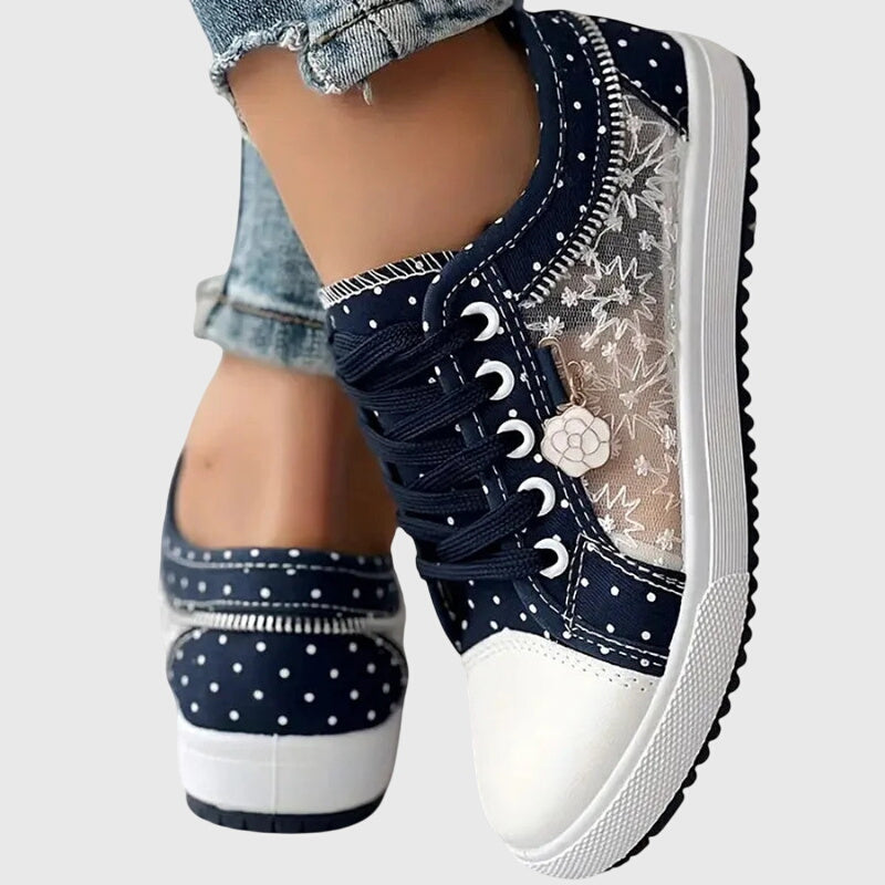 Breathable cushioned orthopedic women's sneakers by Christine Brewer, featuring supportive design and comfortable fit for everyday wear.