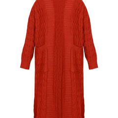 Christine Brewer Sadie asymmetric knit cardigan for women, featuring a stylish, cozy coat with unique draped design.