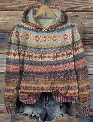 Lightweight soft knit hoodie from the Sienna collection by Christine Brewer, featuring an oversized cozy fit and soft fabric.