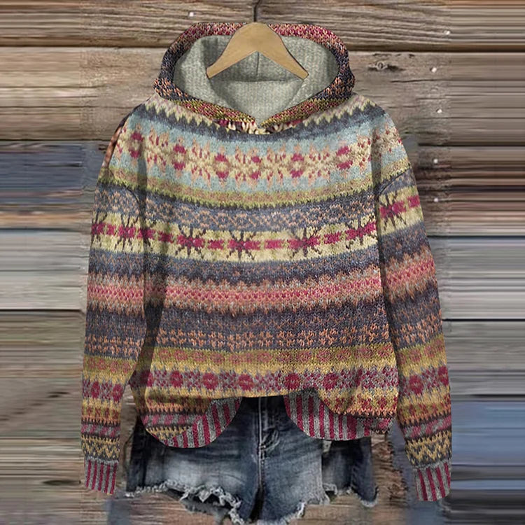 Victoria Nordic hoodie for women from Christine Brewer's #1752 Collection, featuring a cozy, stylish design in soft fabric.