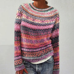 Jasmine Nordic sweater for women from Christine Brewer's #1752 Collection, featuring intricate knit pattern in soft, cozy fabric.