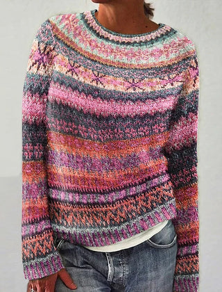 Jasmine Nordic sweater for women from Christine Brewer's #1752 Collection, featuring intricate knit pattern in soft, cozy fabric.