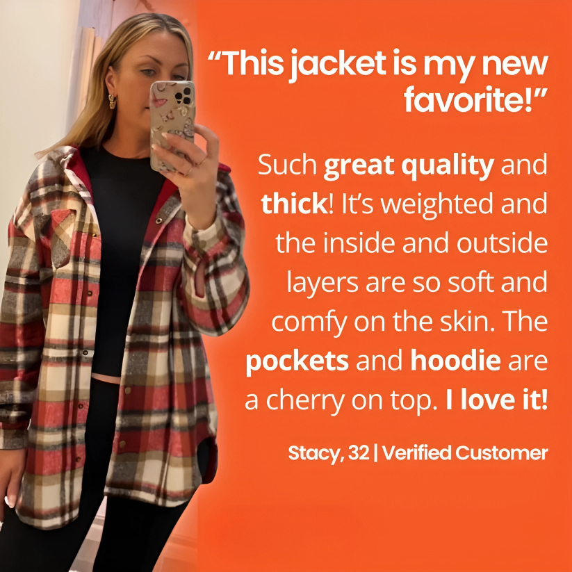 Estella | Plaid Hooded Teddy Coat for Women