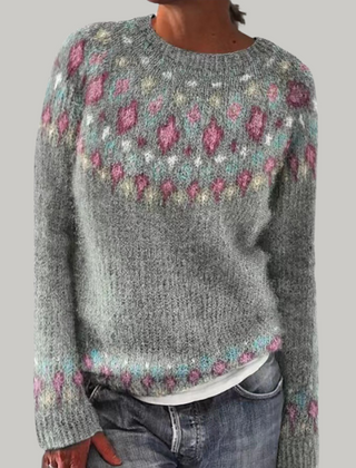 Christine Brewer Blythe knit sweater for women from the #1752 Collection, featuring a cozy autumn and winter design.