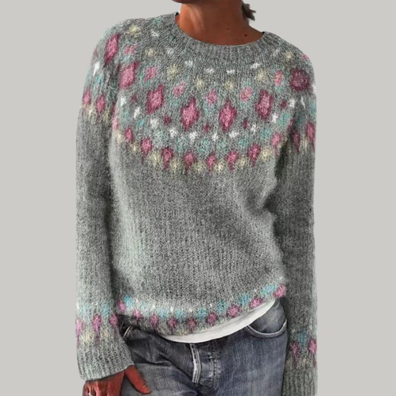 Christine Brewer Blythe knit sweater for women from the #1752 Collection, featuring a cozy autumn and winter design.