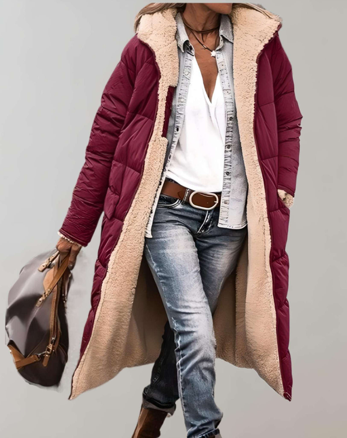 Diane | Fleece Puffer Coat for Women