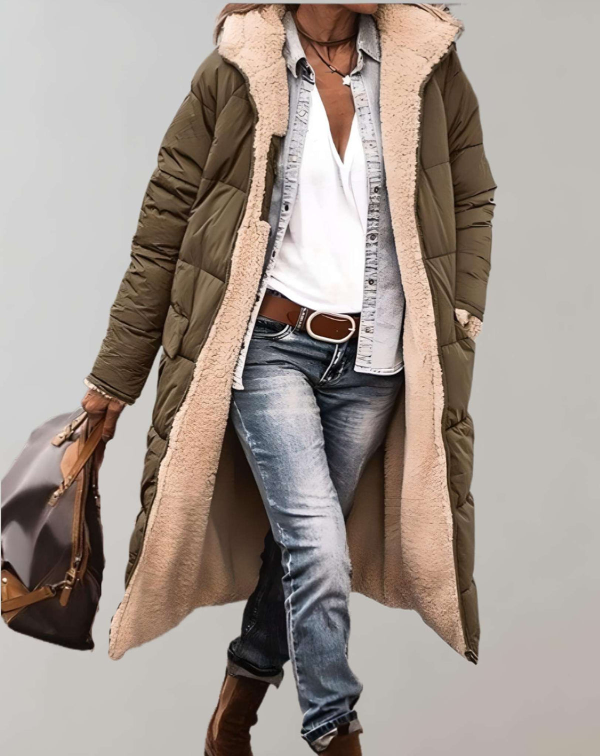 Diane | Fleece Puffer Coat for Women