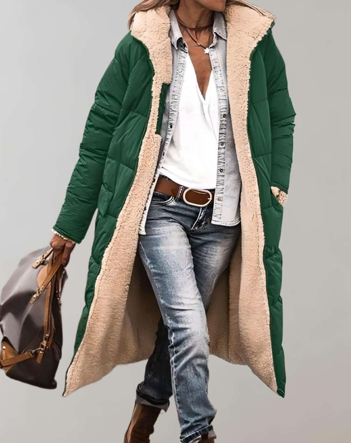 Diane | Fleece Puffer Coat for Women