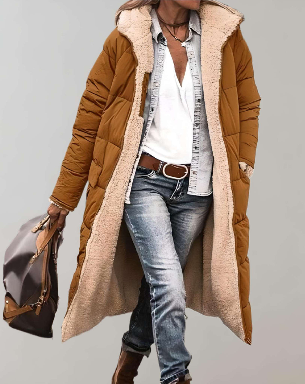 Diane | Fleece Puffer Coat for Women