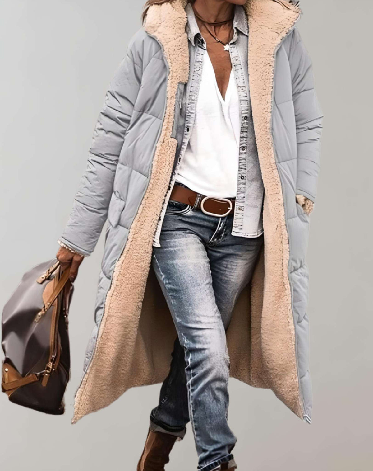 Diane | Fleece Puffer Coat for Women
