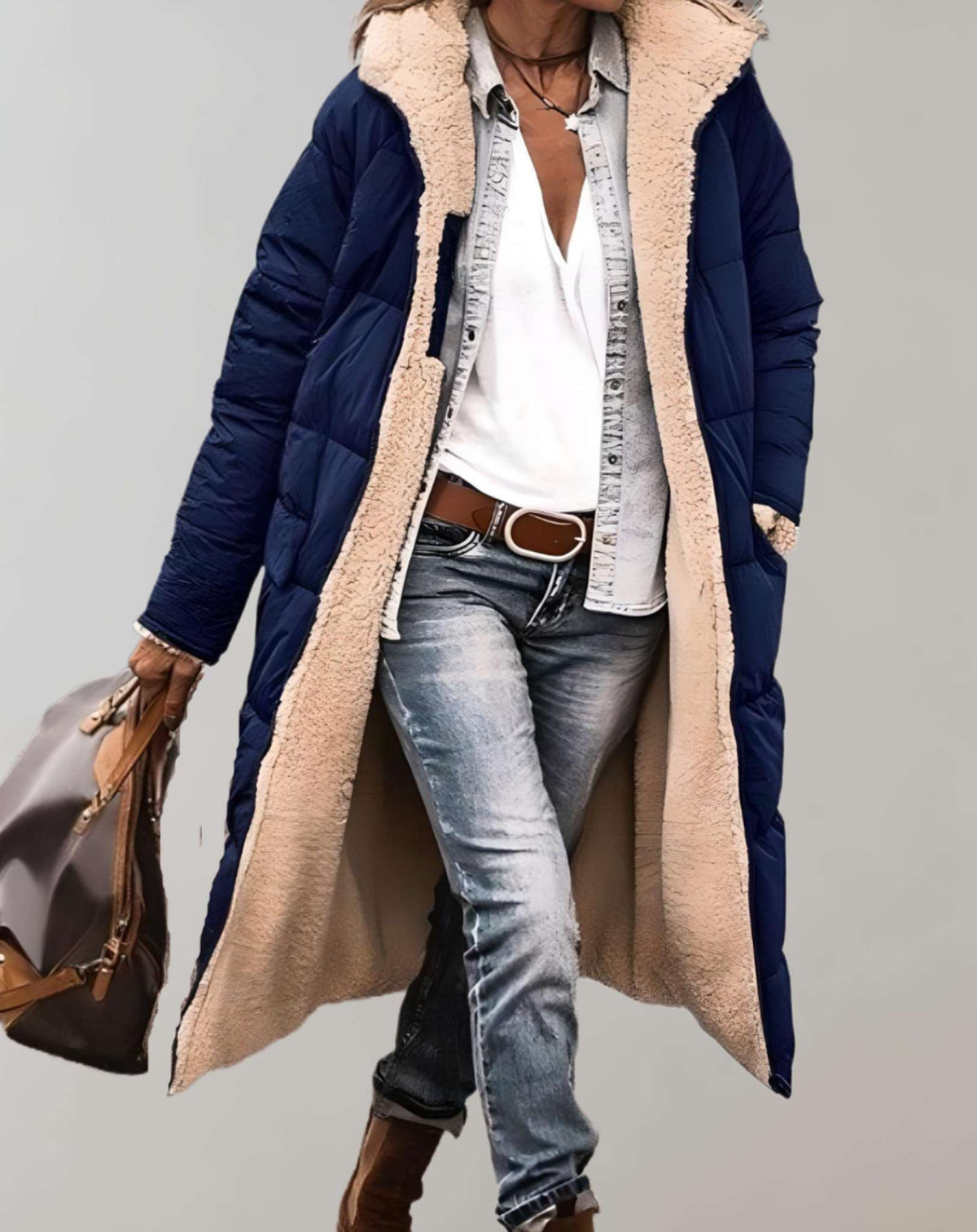 Diane | Fleece Puffer Coat for Women