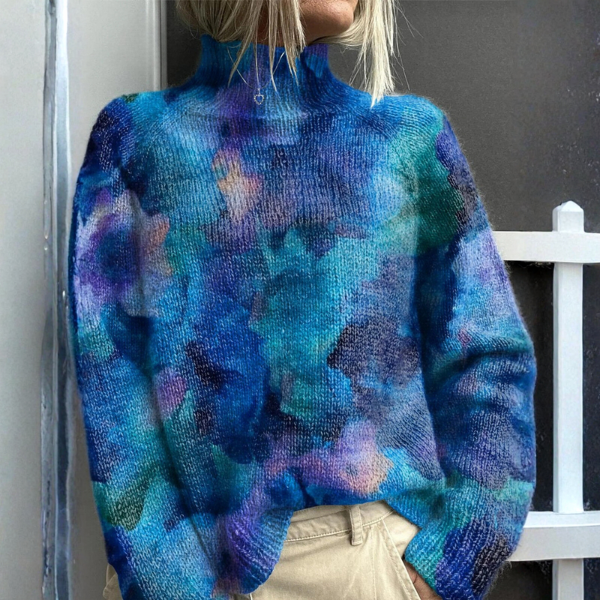 Pink ribbed sweater for women by Christine Brewer, featuring a close-up of the Angelina knit design and cozy fabric texture.