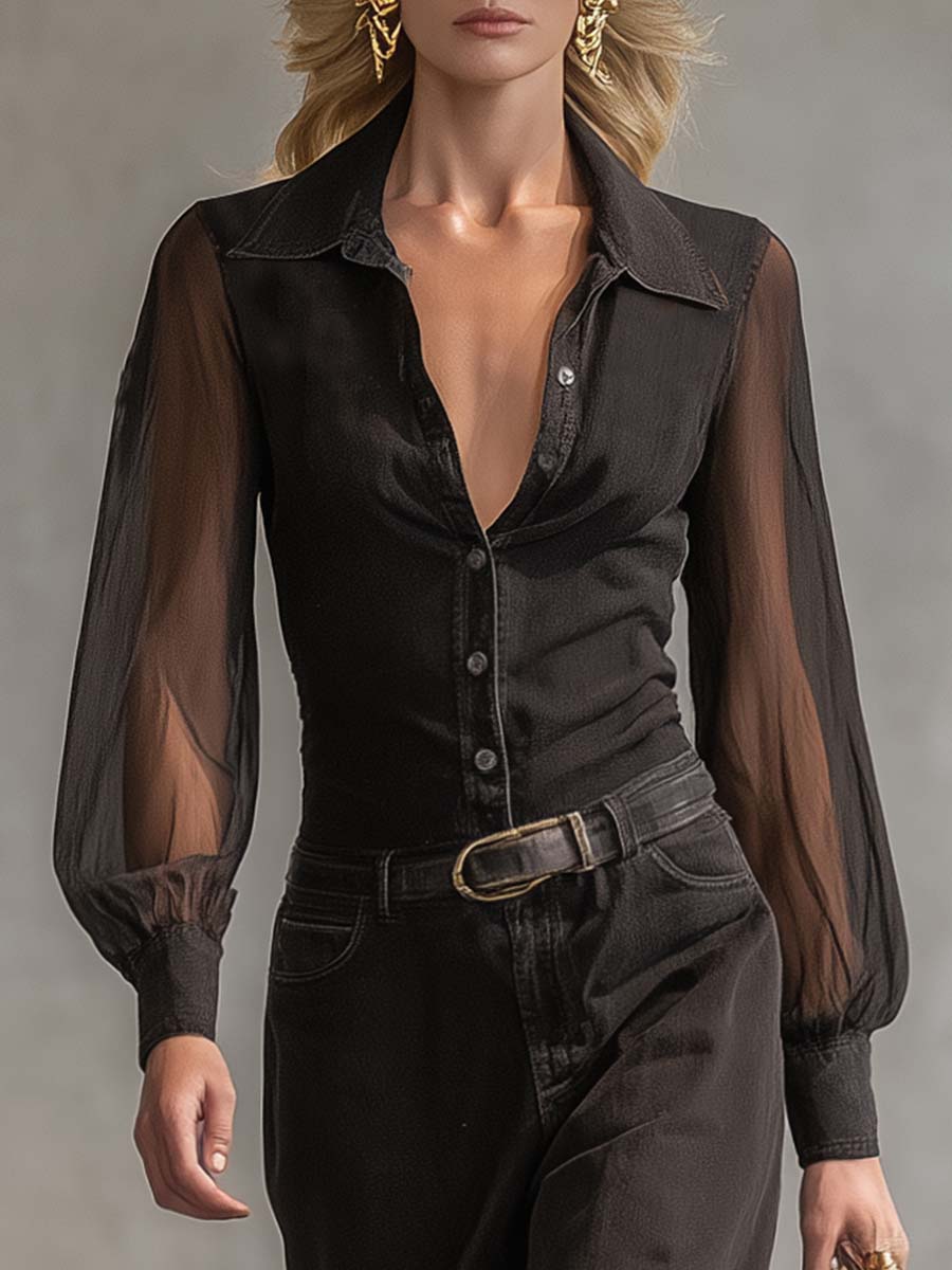 Black denim V-neck maxi dress by Christine Brewer, featuring a casual style with a flowing length and sleeveless design.