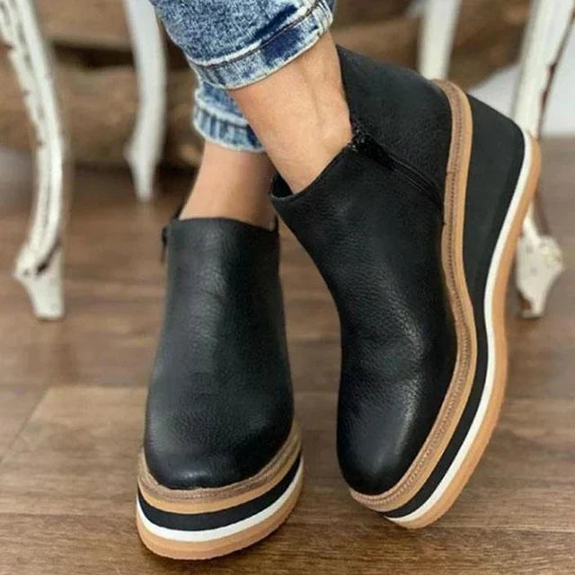 Jeanne | Waterproof Boots Ankle Boots Booties Women Winter Fall Warm Side Zip Zip Up