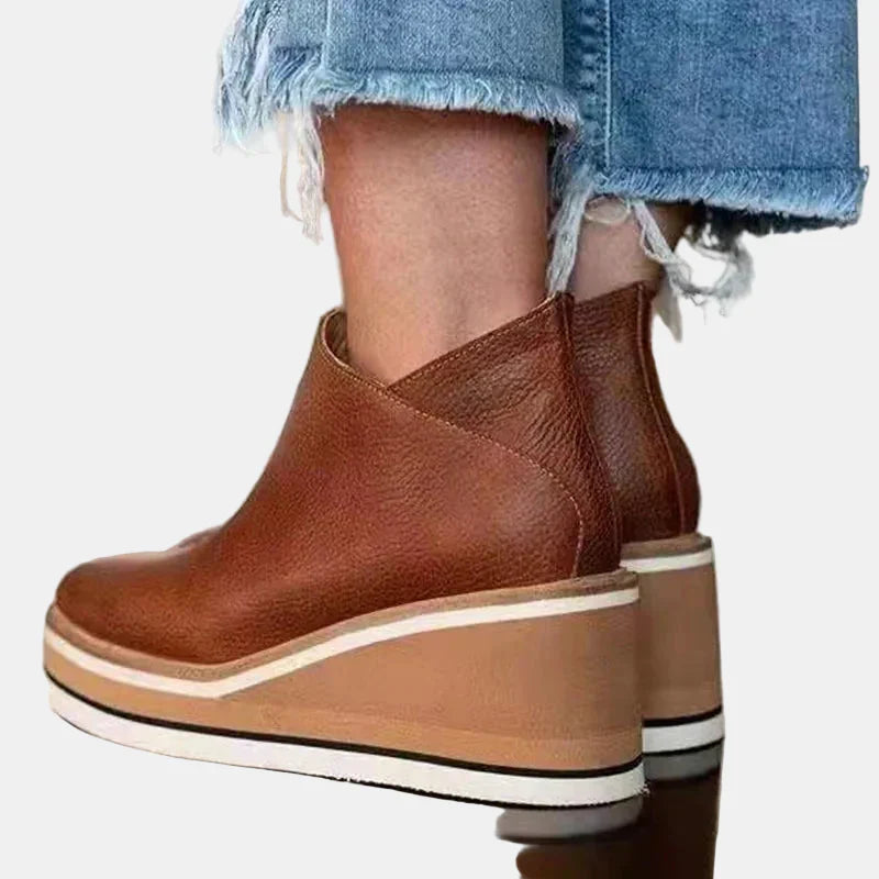 Brooklyn | Ankle Boots Booties Block Heel Women Cushioned Insole Work Office Casual Evening Fall