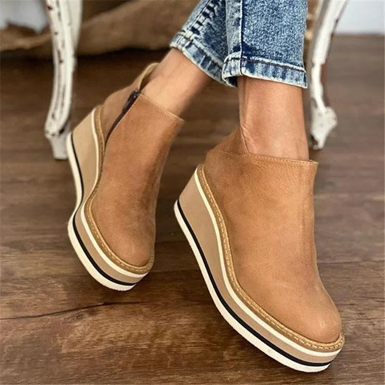 Jeanne | Waterproof Boots Ankle Boots Booties Women Winter Fall Warm Side Zip Zip Up