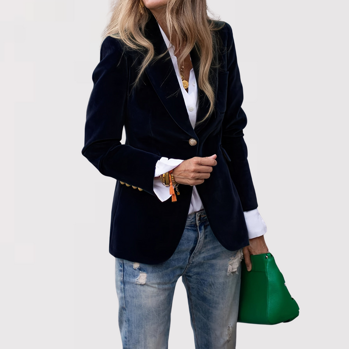 Wanda | Velvet Cable-Knit Jacket for Women