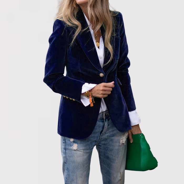 Wanda | Velvet Cable-Knit Jacket for Women